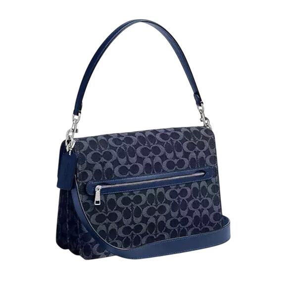 COACH SIGNATURE DENIM TABBY SHOULDER BAG 30 NWT - Picture 2 of 7